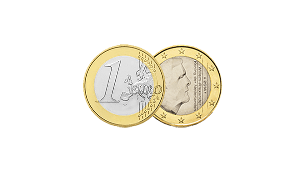 Munteenheid Nederland - Nederlandse Euromunten voorkant en achterkant - in kleur op transparante achtergrond - 600 * 337 pixels 
